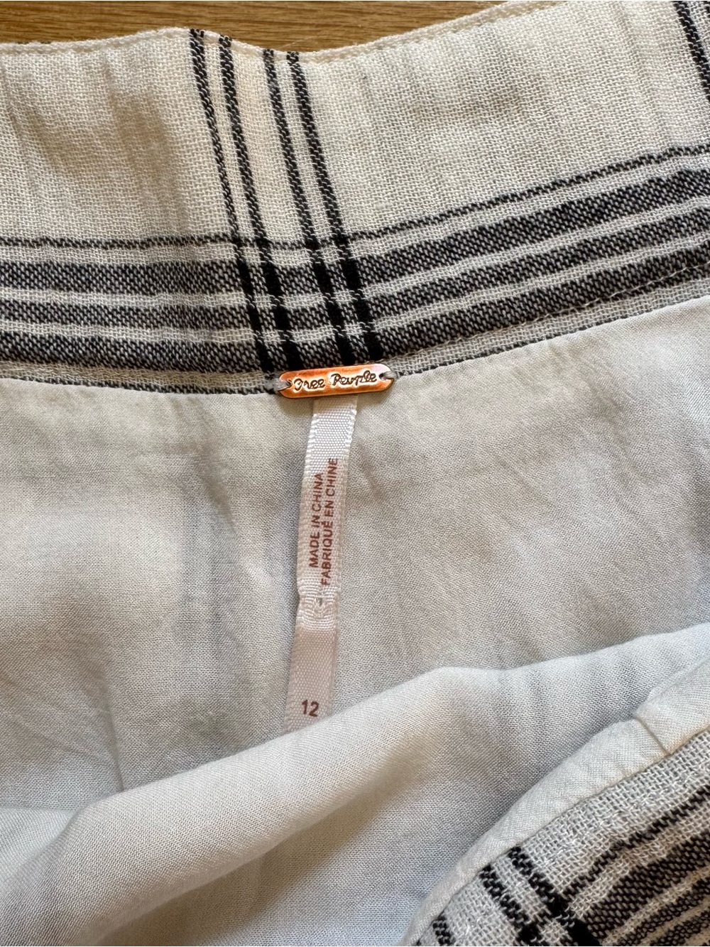 Free People Black and White Plaid Flared Maxi Skirt - Picture 6 of 7